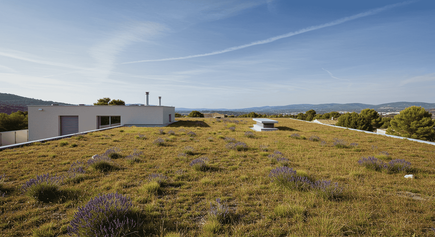 Aménagement de jardin à Hyères – toiture végétalisée