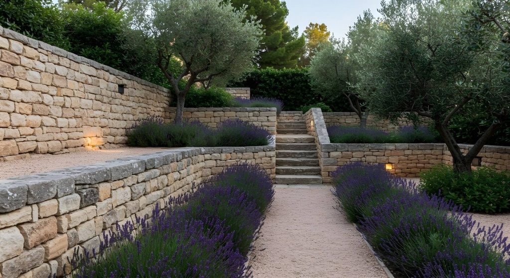 Création de jardin à Le Lavandou avec terrasse bois
